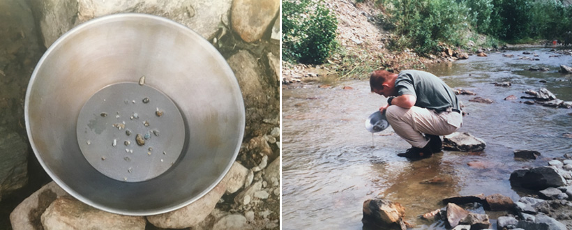 goud zoeken in Bonanza Creek in de Yukon