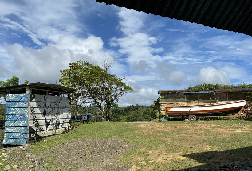 Ontvangstruimte en outdoor shower Pachamama