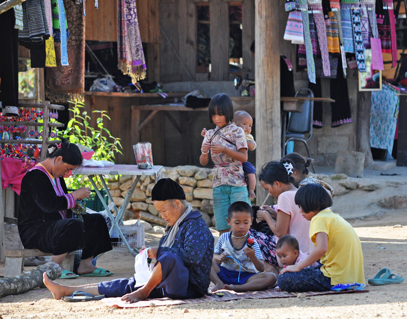Thais dorpsleven noord Thailand