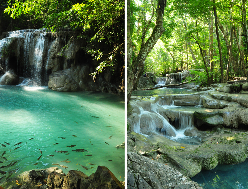 Erawan watervallen Thailand