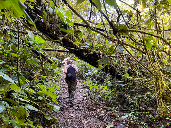 bukkend wandelen